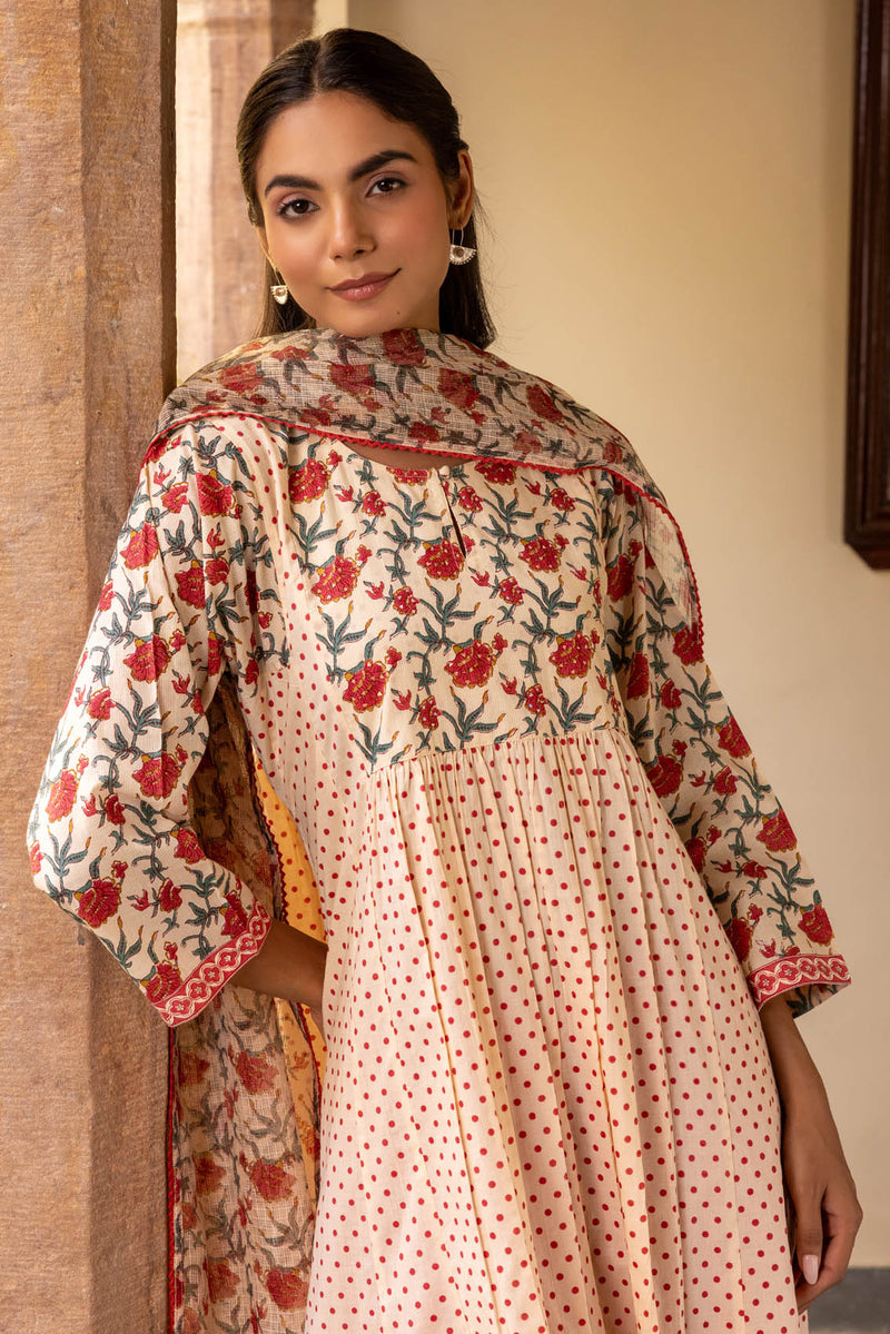 Pink Polka Kurta
