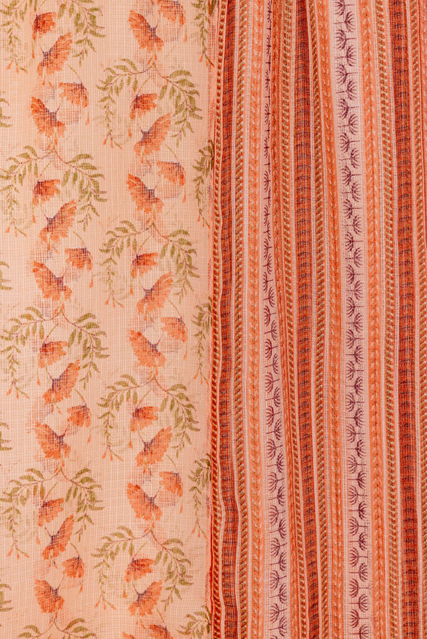 Peach Dual Print Dupatta