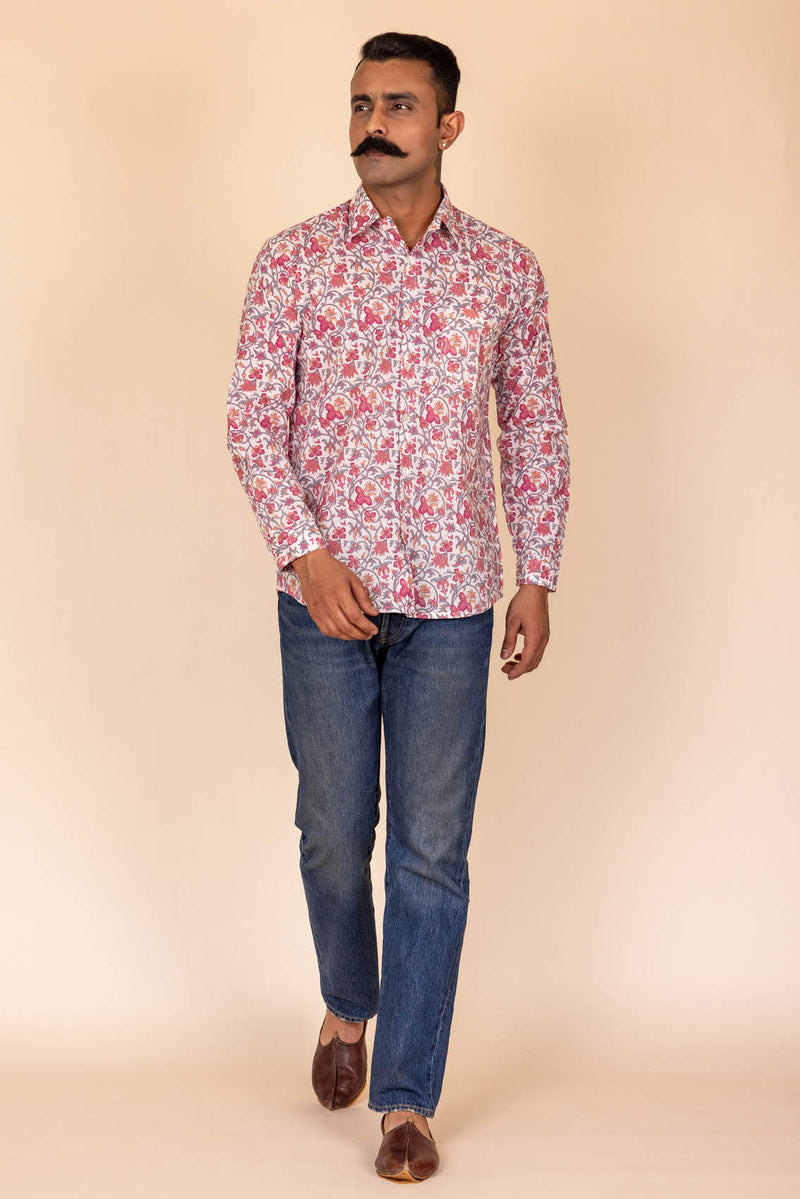 Floral Cotton Full Sleeve Shirt