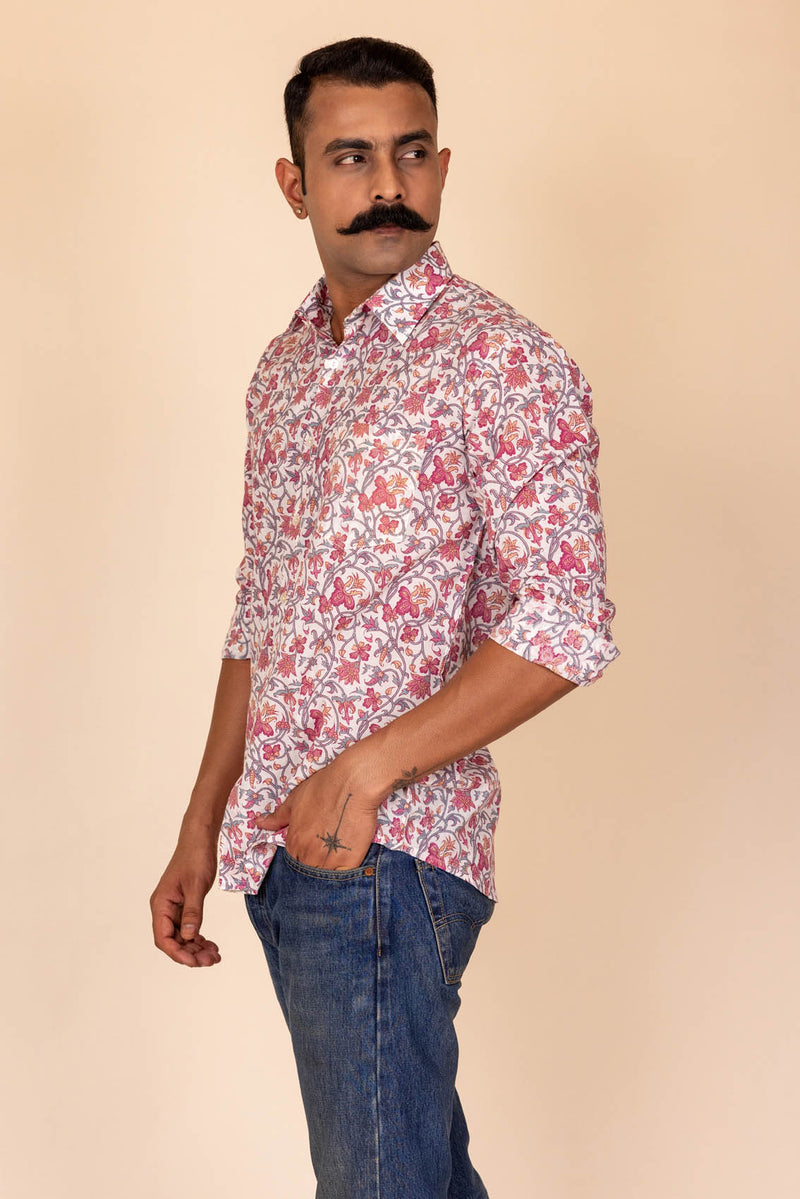 Floral Cotton Full Sleeve Shirt