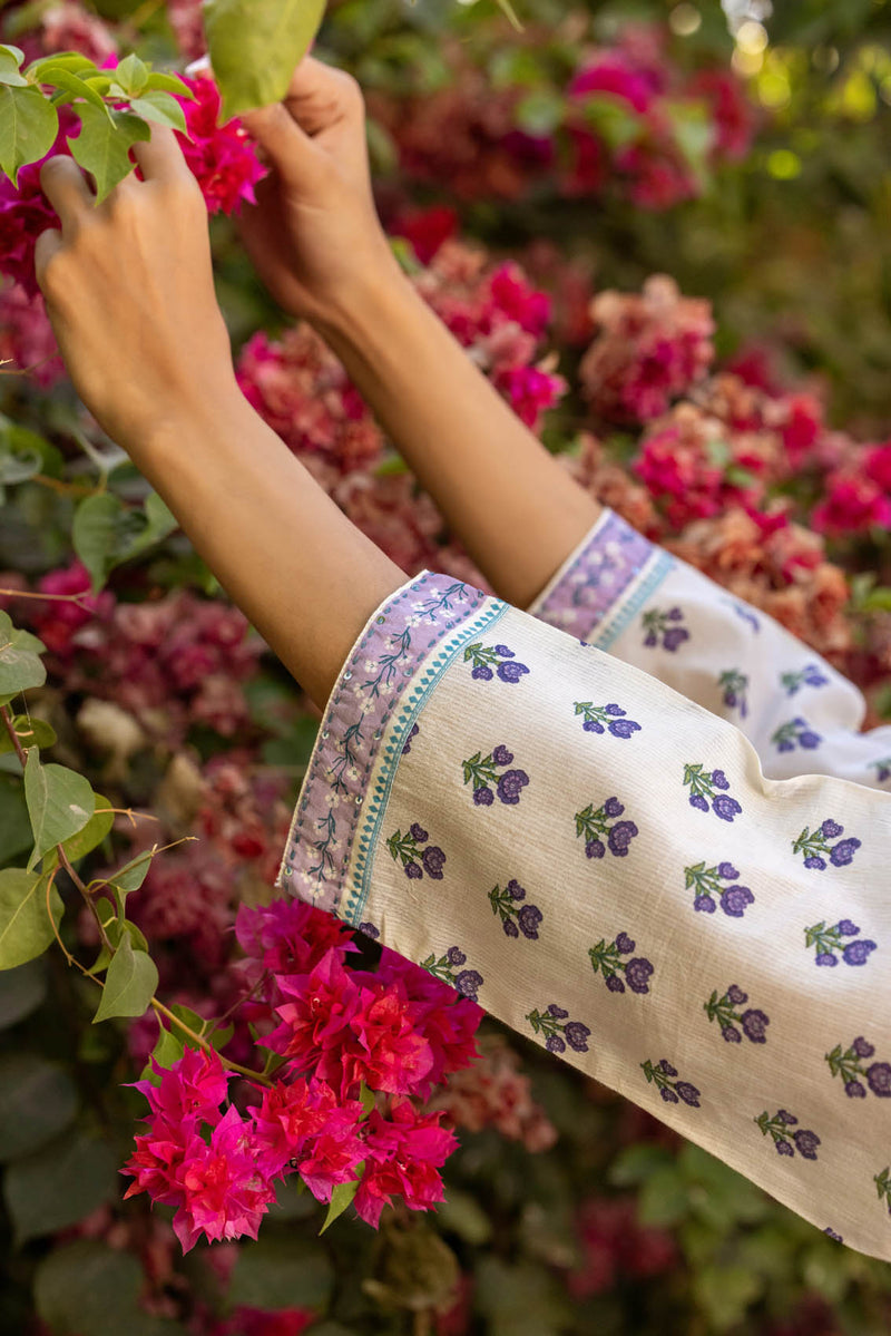 Floral Grid Kurta