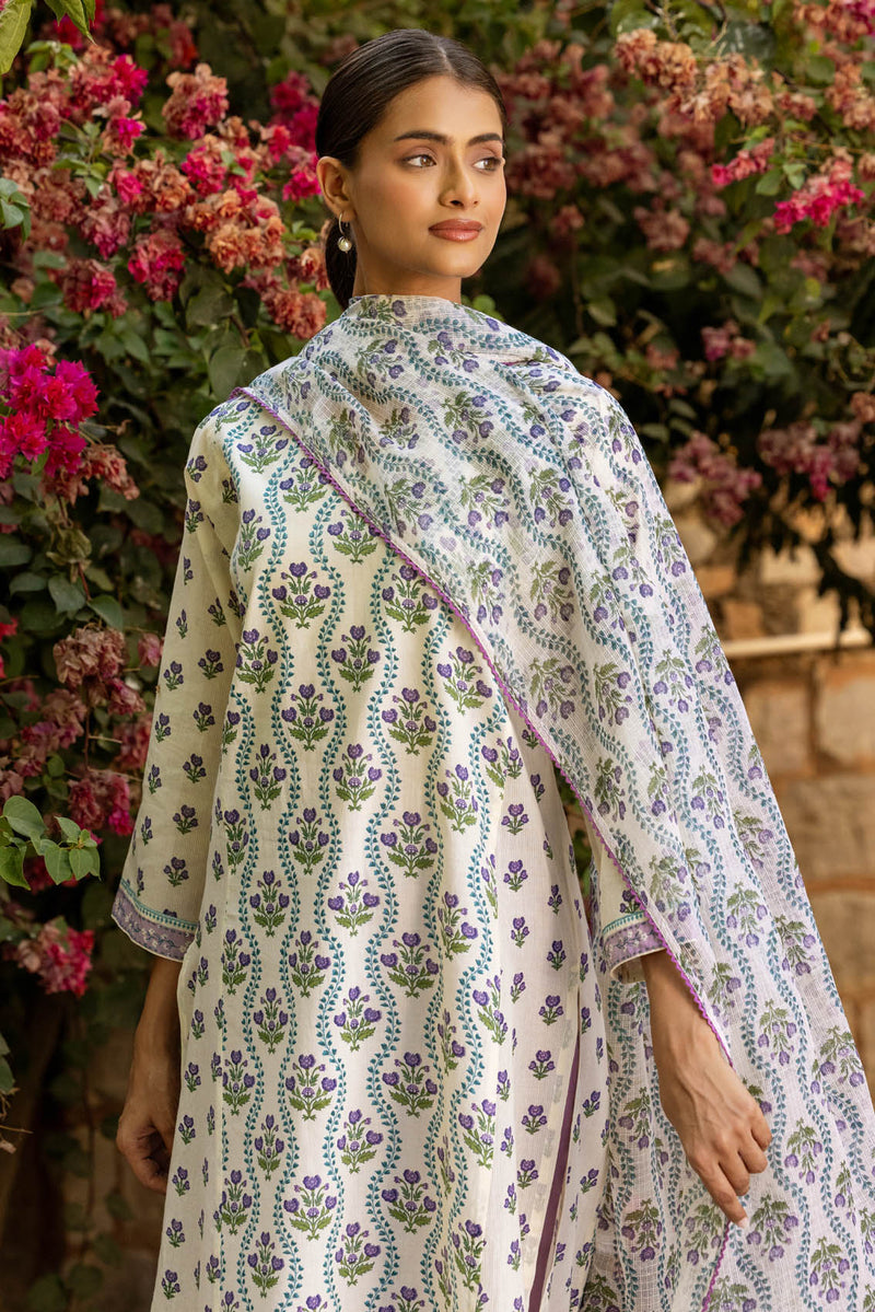 Floral Grid Kurta