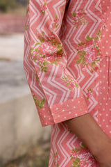 Pink Gathered Kurta