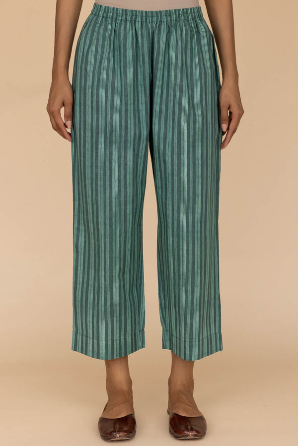 Green Striped Trousers