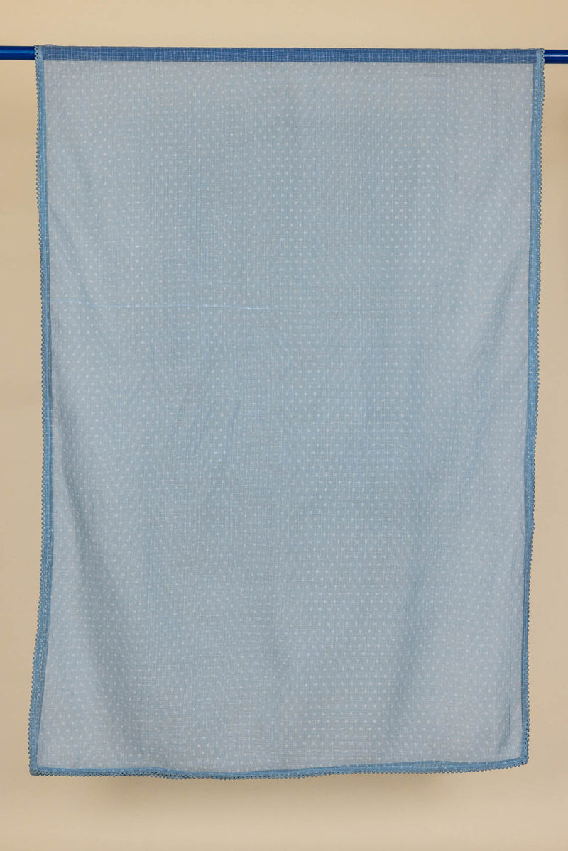 Blue Polka Doria Dupatta