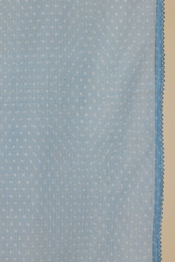 Blue Polka Doria Dupatta