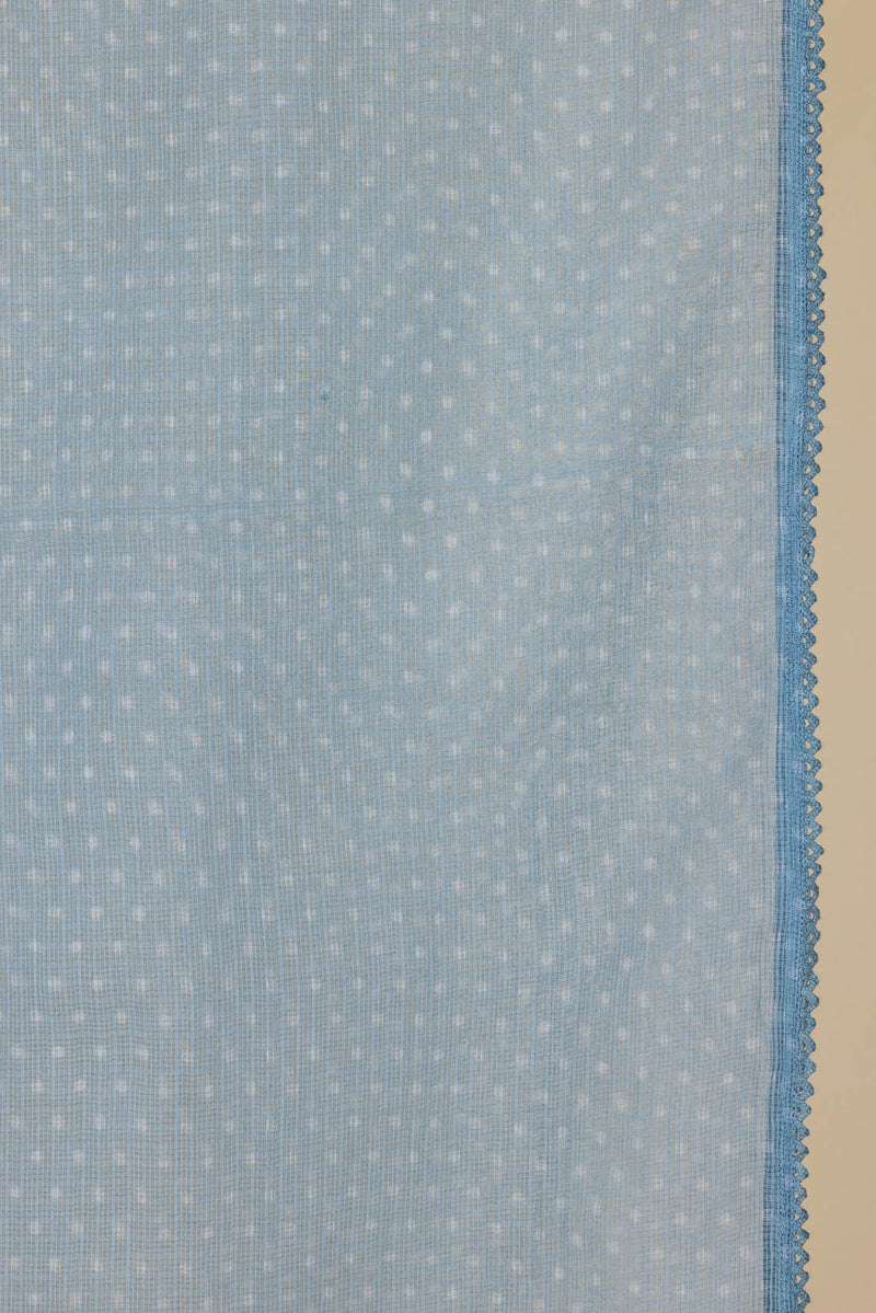 Blue Polka Doria Dupatta