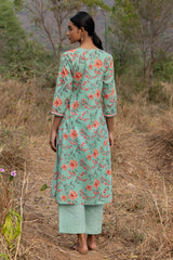 Green Jaswandi Kurta