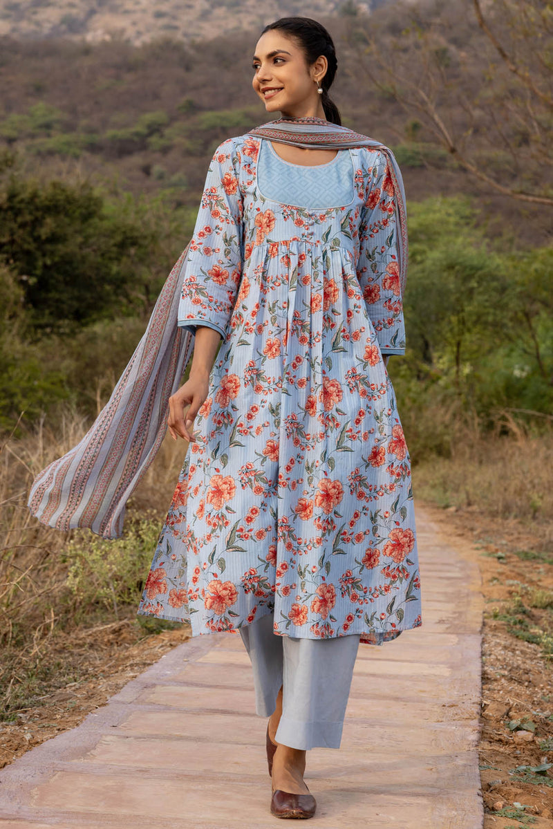 Jaswandi Anarkali Style Kurta