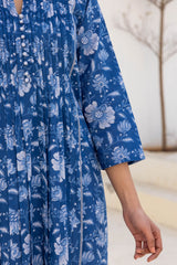 Pleated Blues Kurta