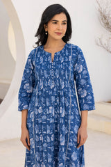 Pleated Blues Kurta