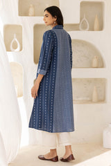 Blues Handloom Kurta