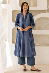 Blues Handloom Kurta