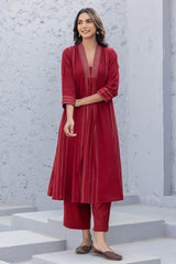 Chilli Red Handloom Kurta