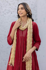 Chilli Red Handloom Kurta