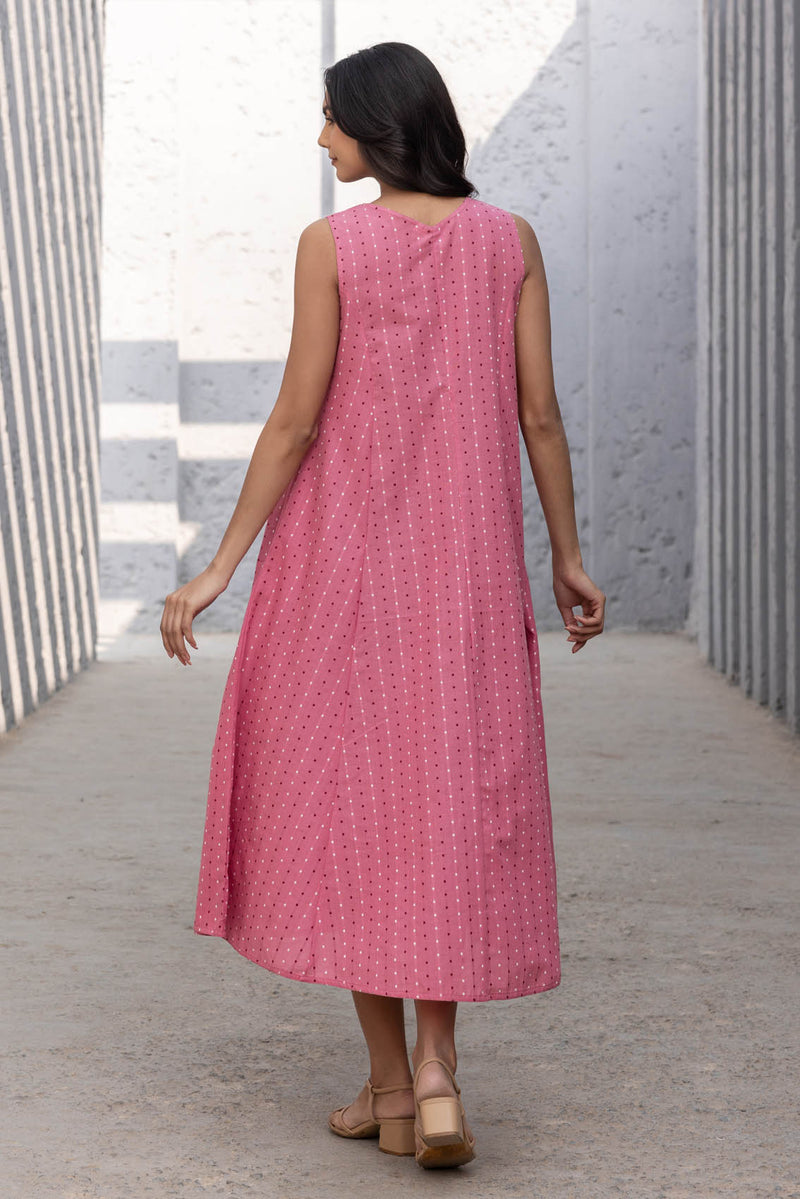 Nandika Coral Handloom Dress