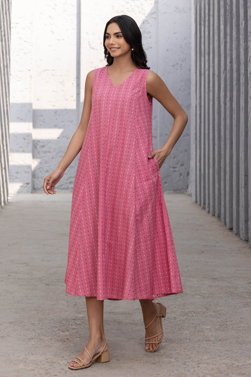 Nandika Coral Handloom Dress