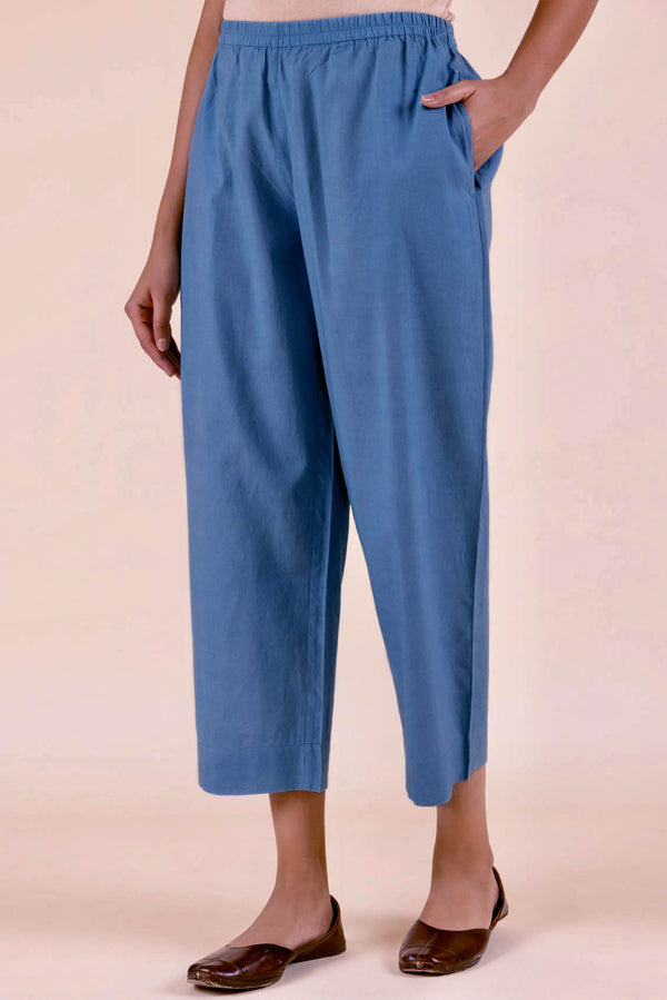 Blue Wide Legged Trouser