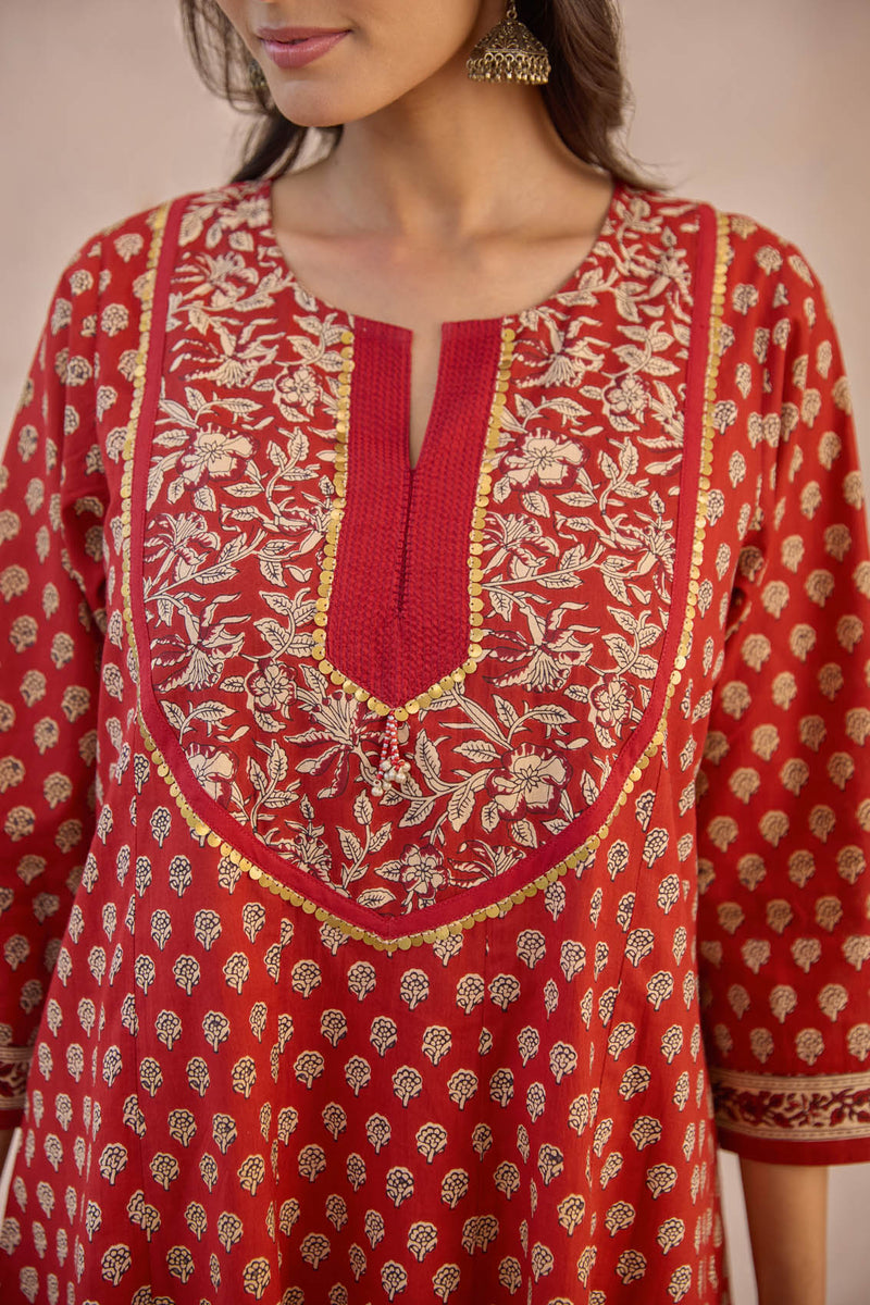Bagru Buti Kurta
