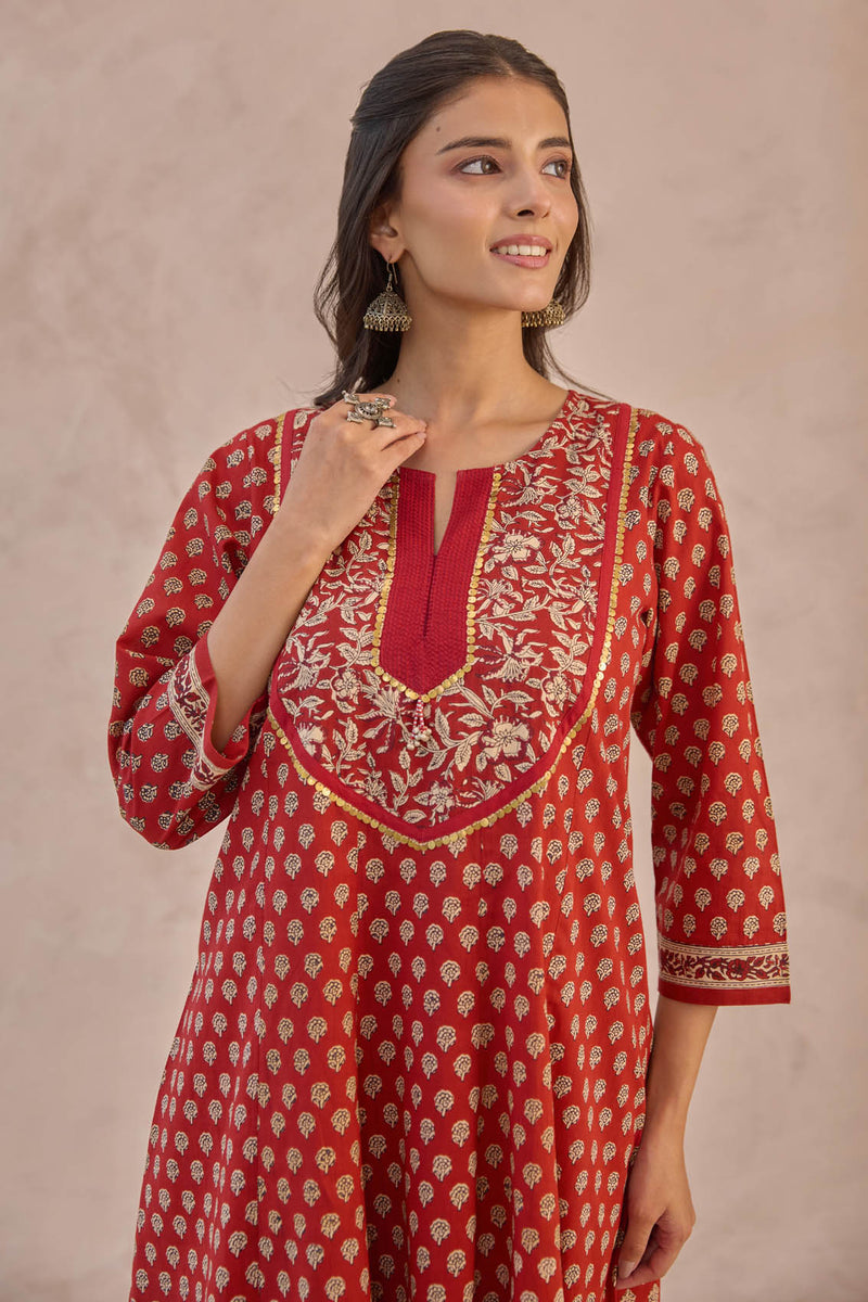 Bagru Buti Kurta