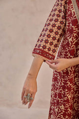 Bagru Flared Kurta