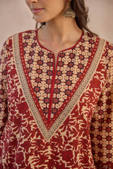 Bagru Flared Kurta
