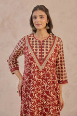 Bagru Flared Kurta
