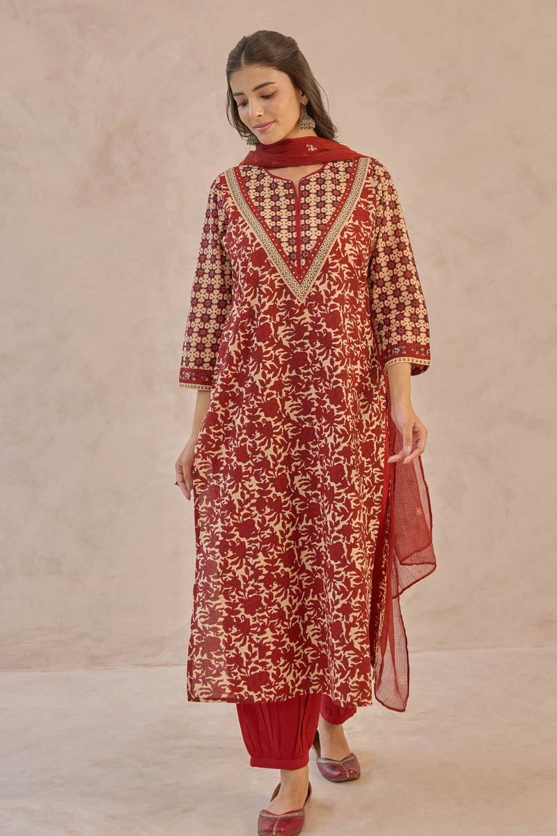 Bagru Flared Kurta