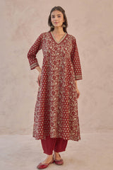 Bagru Kalidar Kurta