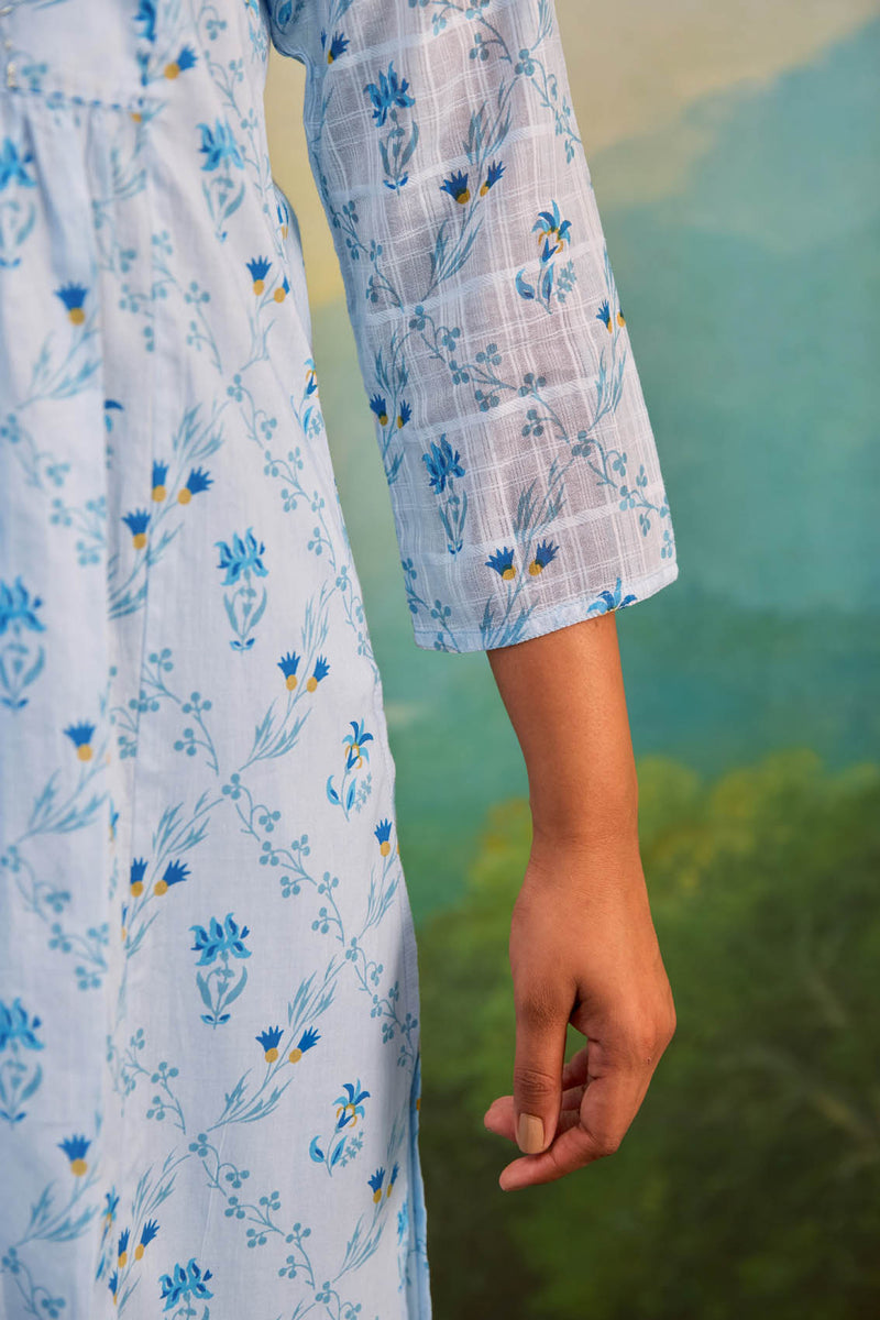 The Blue Spray Kurta