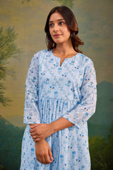 The Blue Spray Kurta