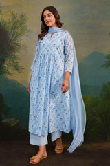 The Blue Spray Kurta