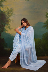 The Blue Spray Kurta