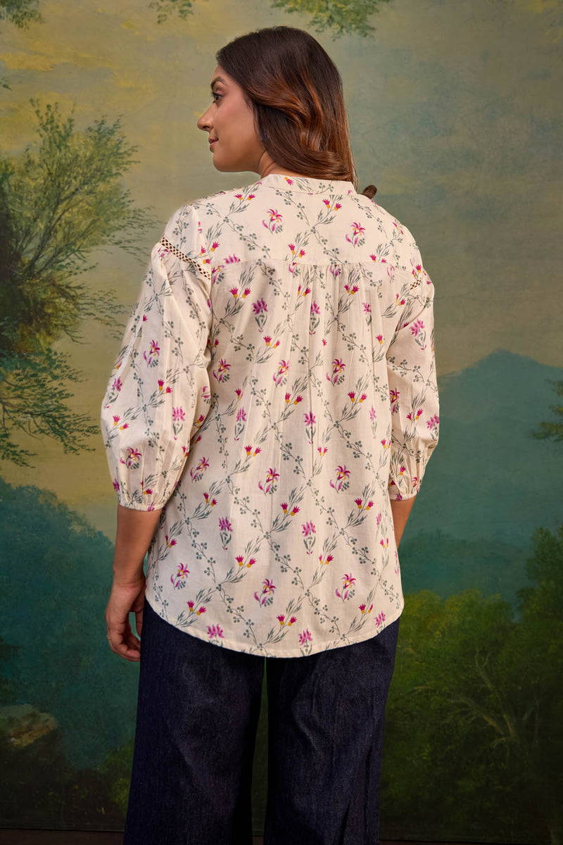 Cream Spray Top