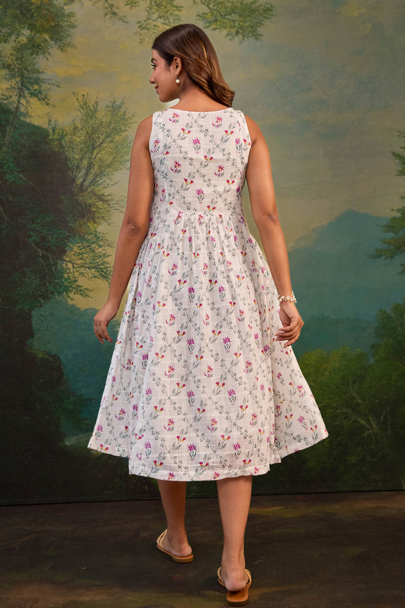 Ivory Floral Dress