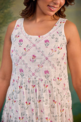 Ivory Floral Dress