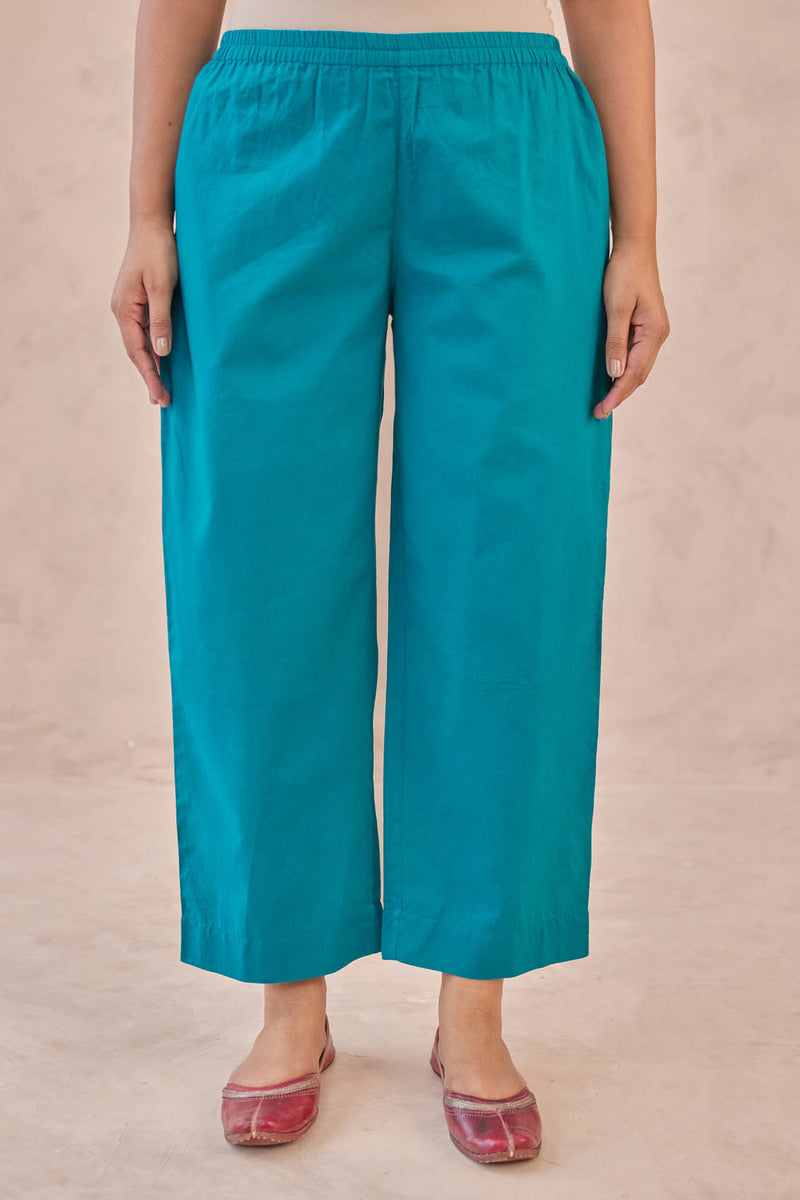 Turquoise Blue Cambric Trousers
