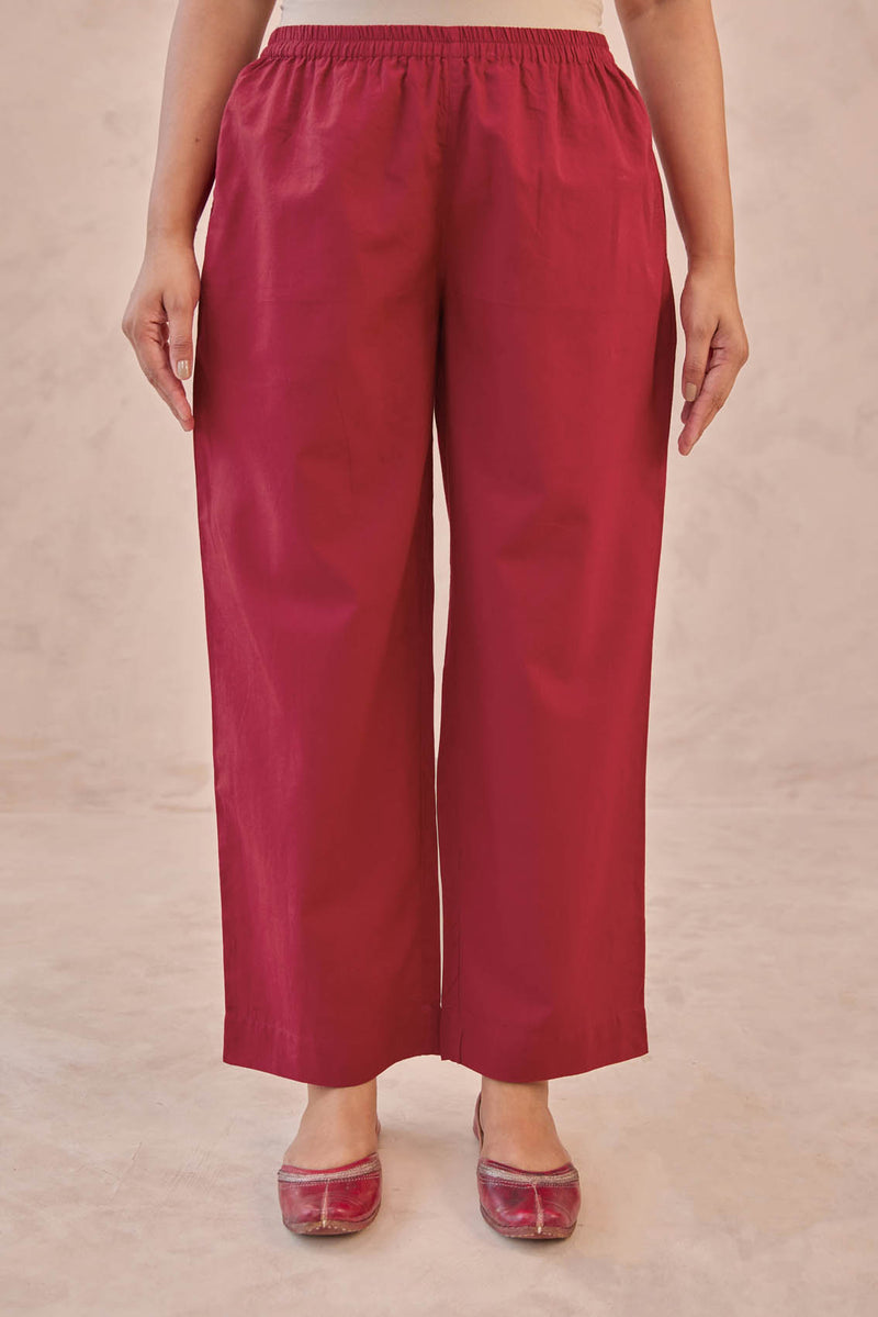 Red Wide Legged Trousers