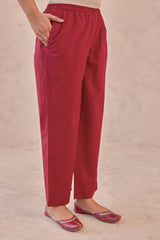 Red Wide Legged Trousers