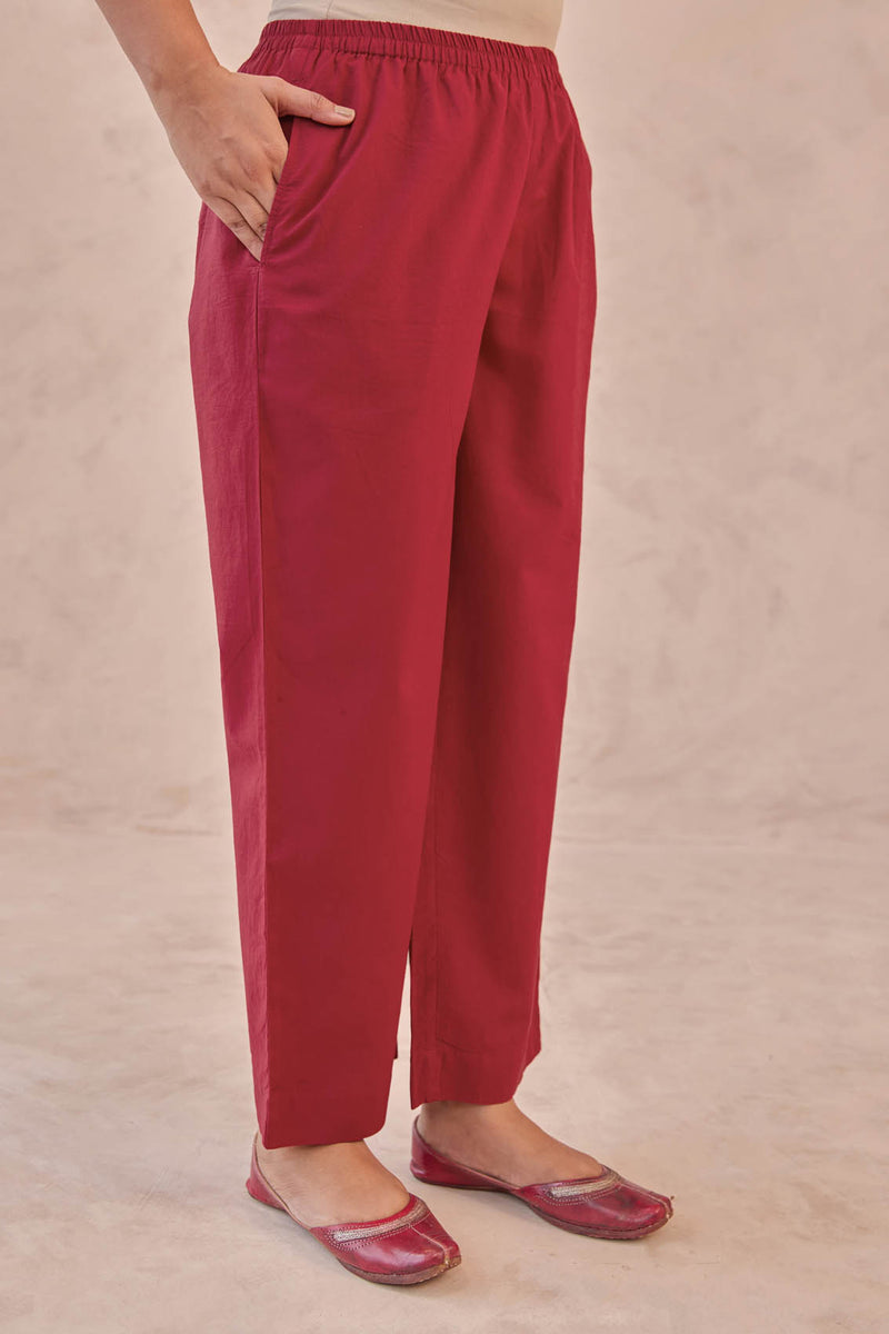 Red Wide Legged Trousers
