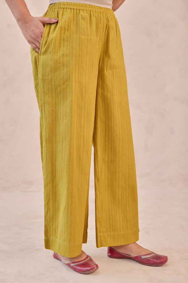 Ochre Dobby Trousers