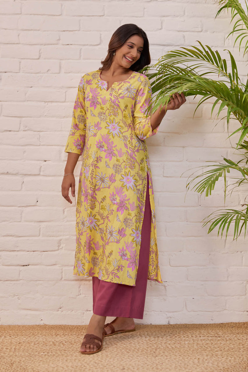 Akki Lemon Kurta
