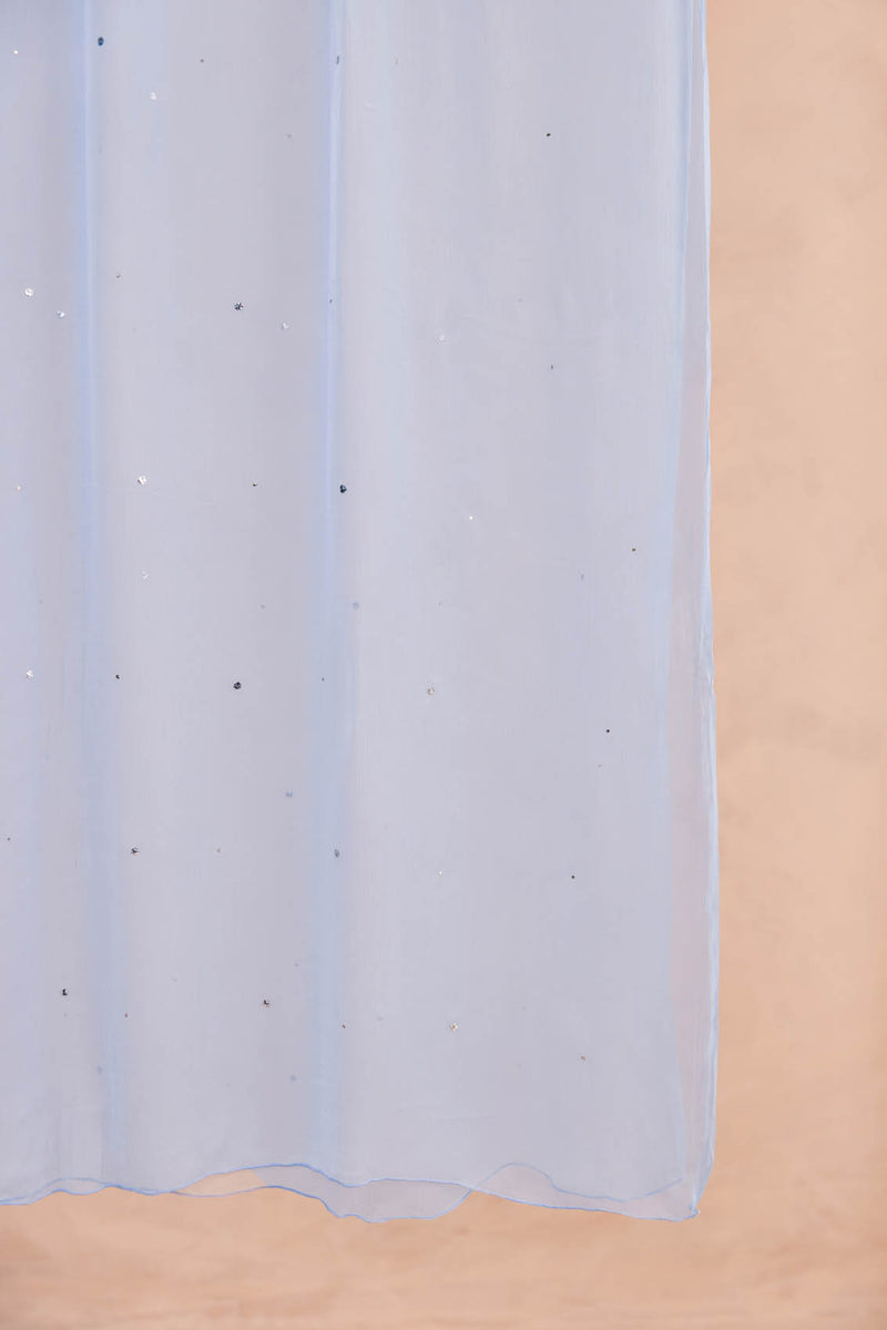 Sky Blue Chiffon Dupatta