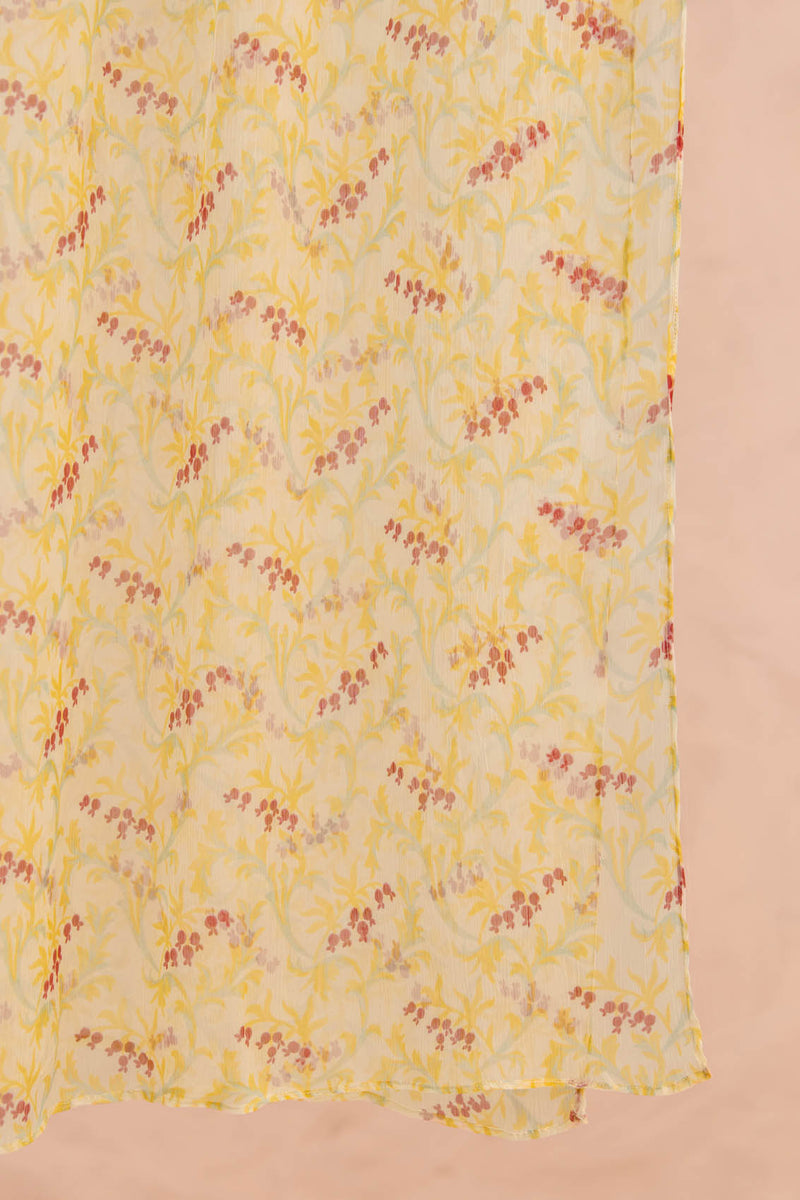 Floral Printed Chiffon Dupatta