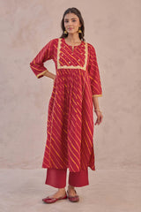 Sindoori Lehariya Kurta