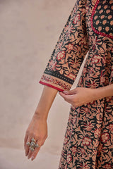 Bagru Anarkali Kurta
