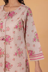 Pink Peonies Kurta