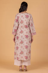 Pink Peonies Kurta