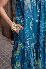 Abstract Floral Dress