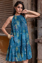 Abstract Floral Dress